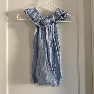 Striped summer dress with embroidery